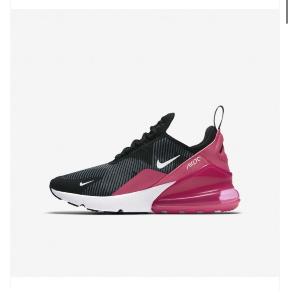 Women's  Nike Air Max 270 Jacquard Black/Grey/Pink